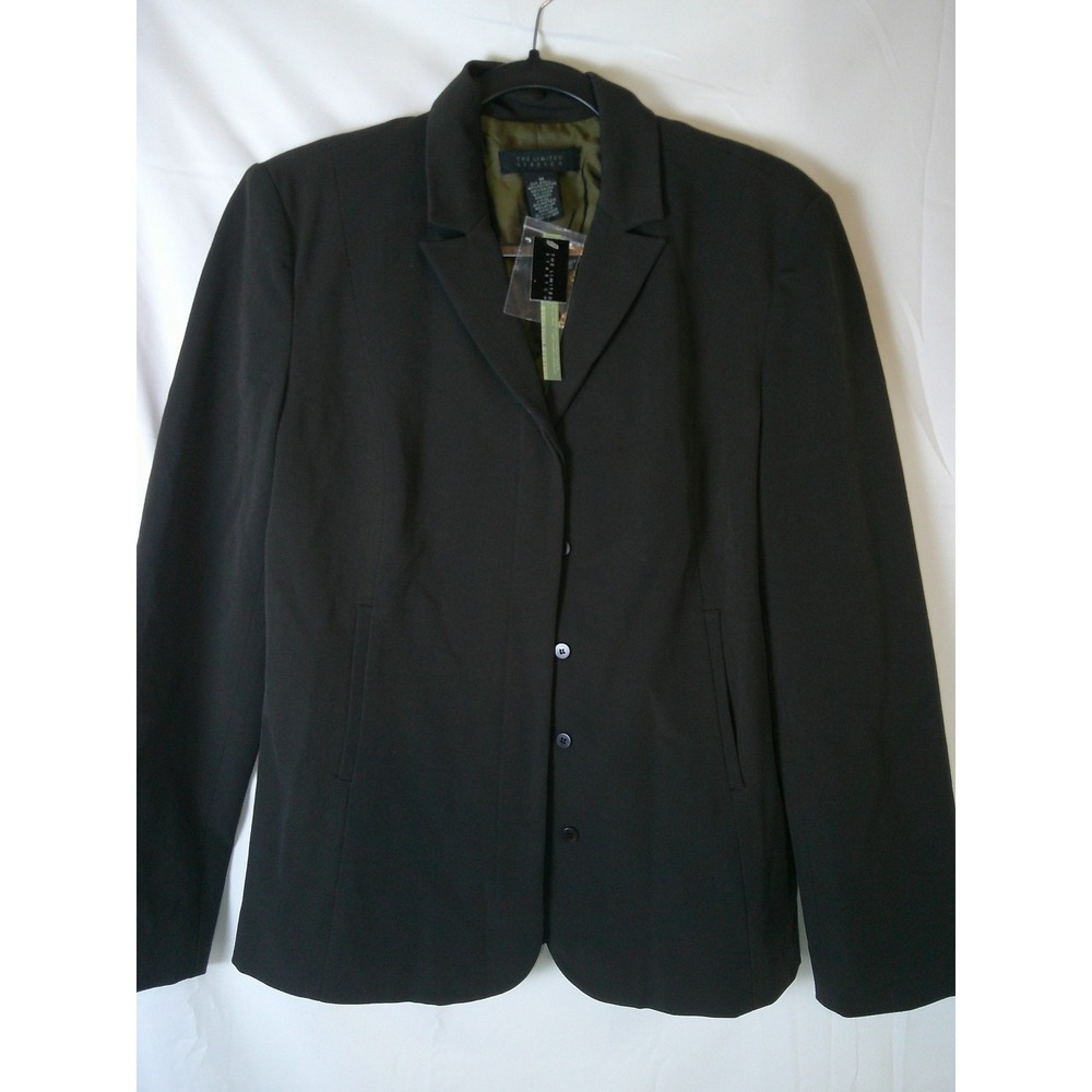 The Limited Stretch‎ Womens Chocolate Brown Button Front Blazer Jacket Size Med